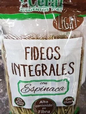 Fideos Integrales con Espinaca x 300 gr (Ceral)