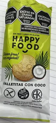 Galletitas de Coco Sin Azucar x 44 gr (Happy Food)