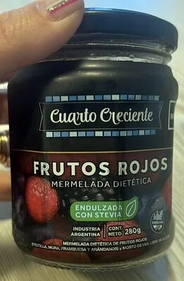 Mermelada con Stevia Frutos Rojos x 280 gr (Cuarto Creciente)