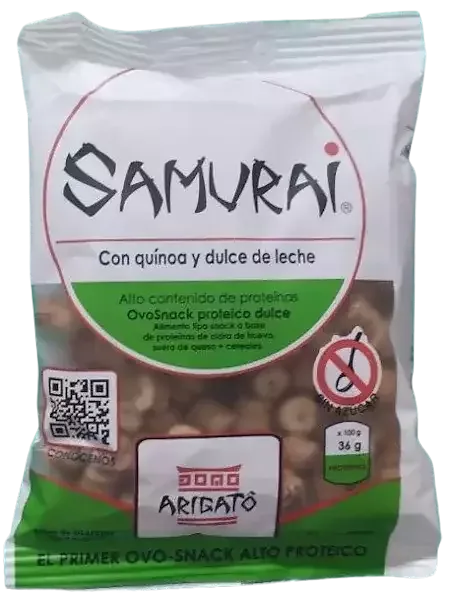 Ovo Snack con Quinoa y Dulce de Leche x 100 gr (Samurai)