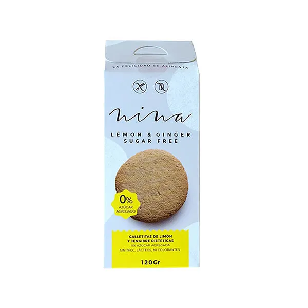 Galletitas de Limon y Jengibre Sin Azucar x 120 gr (Nina)