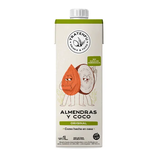 Leche de Coco y Almendras Blend x 1 lt x 8 u (Tratenfu)