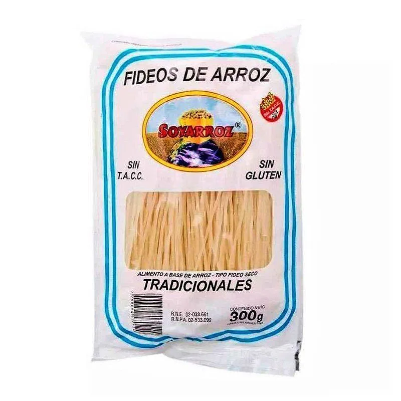 Fideos SoyArroz Sin Tacc Tradicional x 300 gr (Soyarroz)