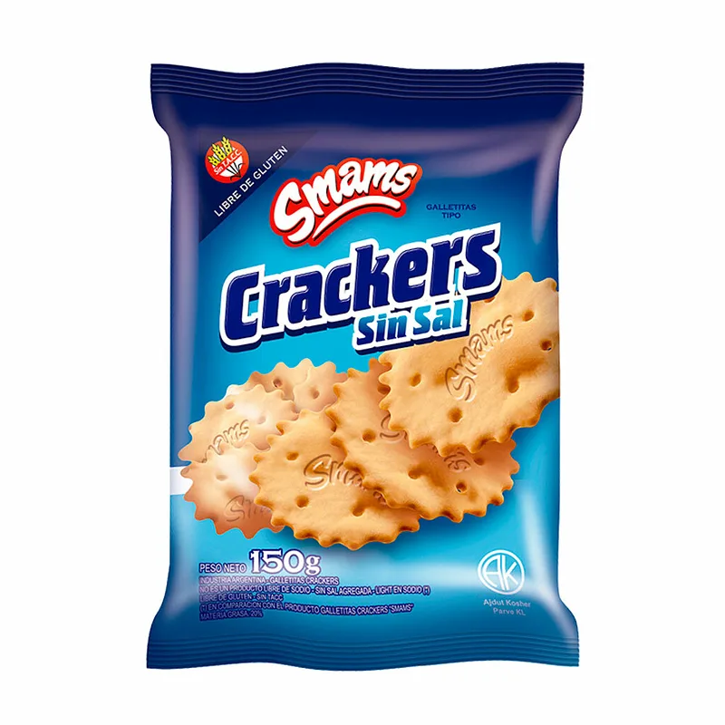 Galletitas Crackers sin Sal sin Tacc Kosher (Smams)