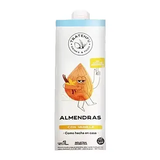 Leche de Almendras Vainilla sin Azucar x 1 lt x 8 u (Tratenfu)