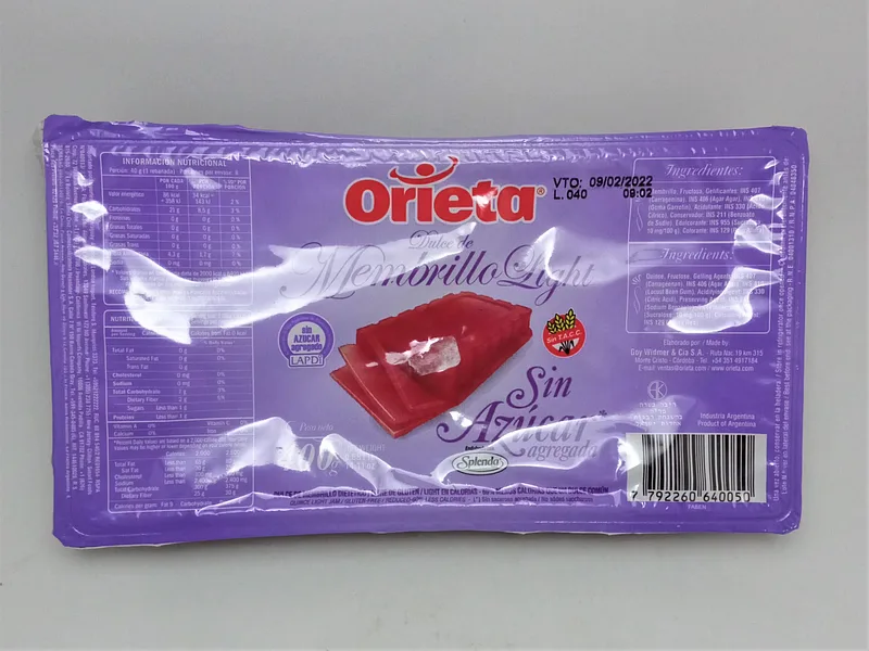 Dulce De Membrillo Light (Orieta)