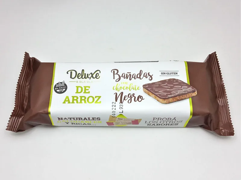 Galleta de Arroz Banada Sabor Chocolate Negro x 108 gr (Deluxe BLABLA)