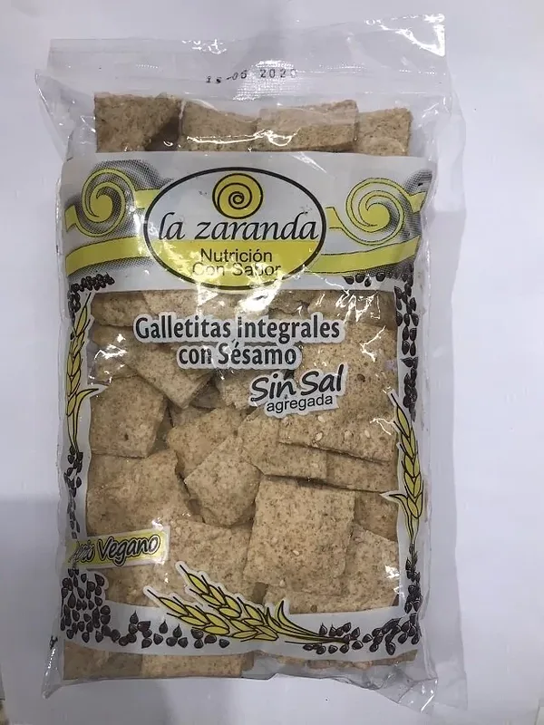 Galletitas Integrales sin Sal Sesamo x 200 gr (La Zaranda)