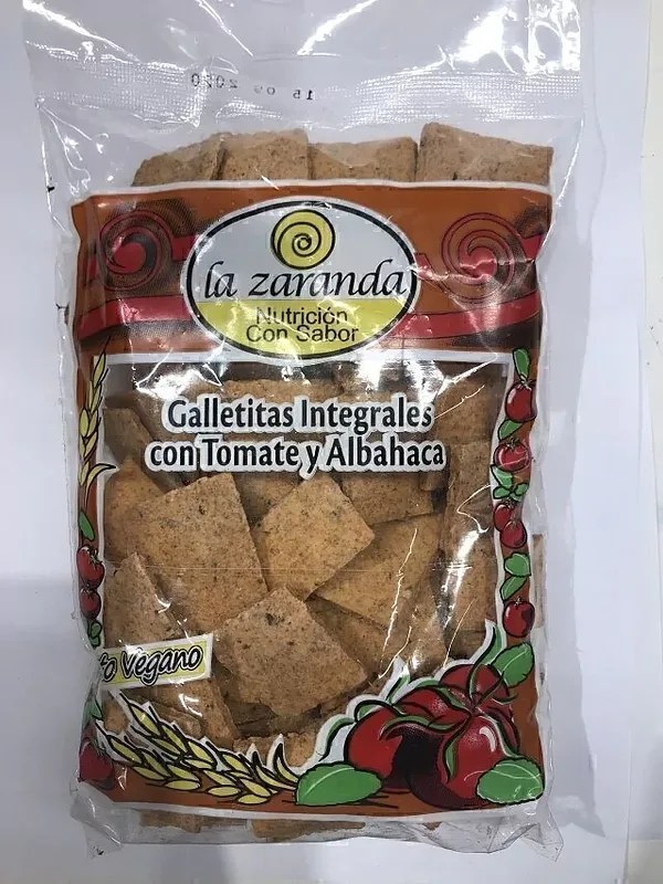 Galletitas Integrales con Sal Tomate y Albahaca x 200 gr (La Zaranda)